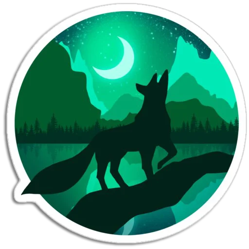 🦊 Стикер «Nature Scenes» для Telegram