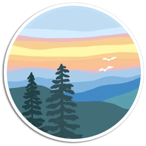 🌲 Стикер «Nature Scenes» для Telegram