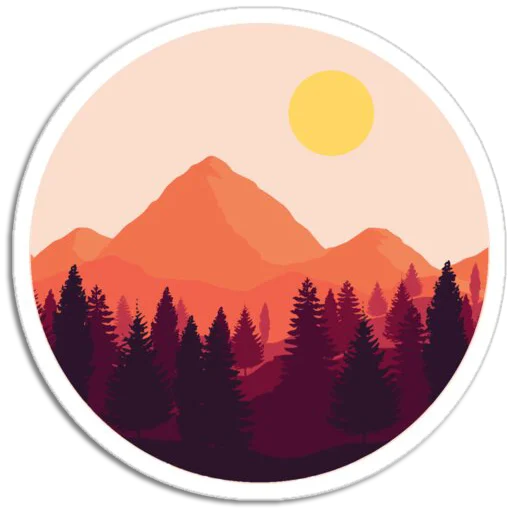 🌄 Стикер «Nature Scenes» для Telegram
