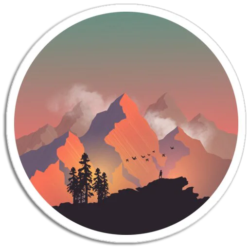 ⛰ Стикер «Nature Scenes» для Telegram