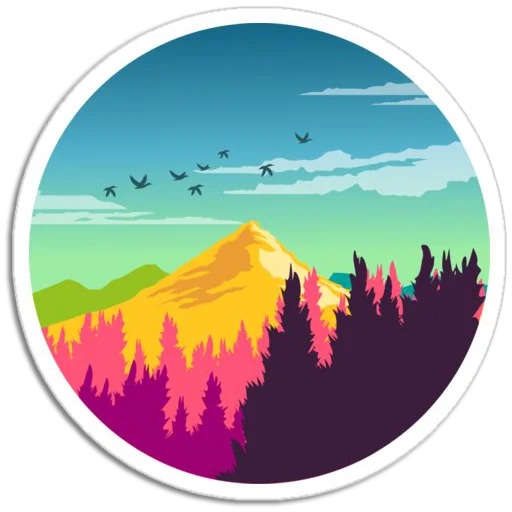⛰ Стикер «Nature Scenes» для Telegram