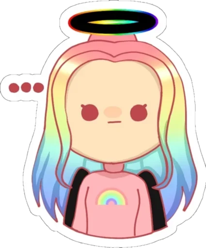 😶 Стикер «Ульяна Rainbow» для Telegram