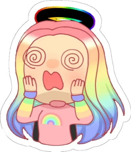 😵‍💫 Стикер «Ульяна Rainbow» для Telegram