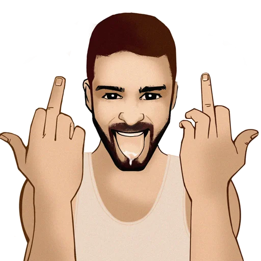 🖕 Стикер «fuck» для Telegram