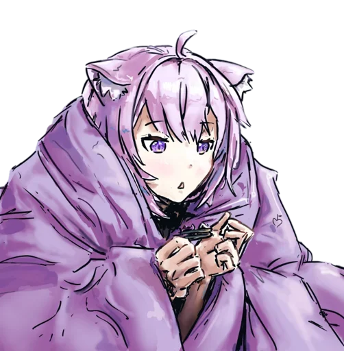 😍 Стикер «Nekomata Okayu» для Telegram