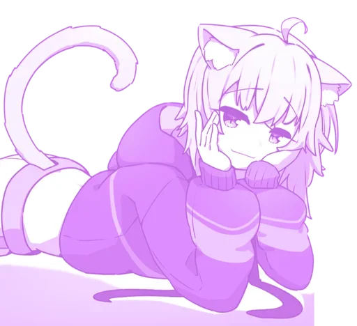 😍 Стикер «Nekomata Okayu» для Telegram