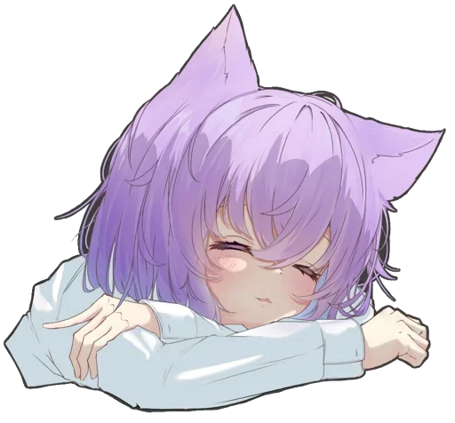 😍 Стикер «Nekomata Okayu» для Telegram