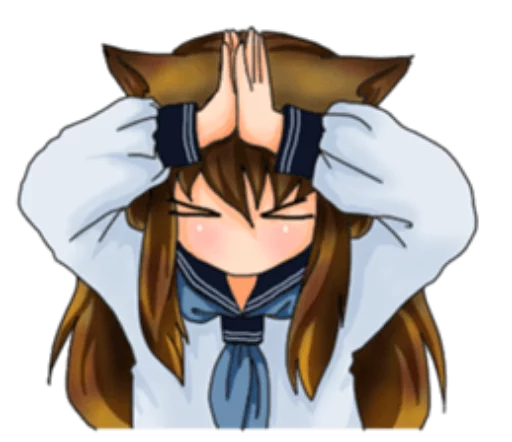 🙏 Стикер «Neko Mimi-chan» для Telegram