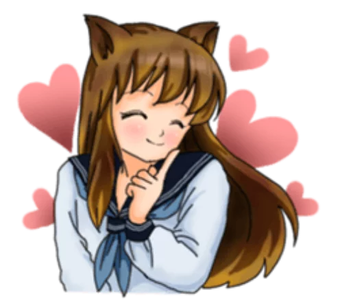 😘 Стикер «Neko Mimi-chan» для Telegram