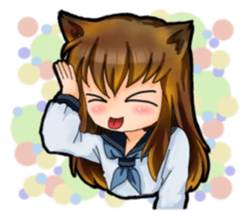 😜 Стикер «Neko Mimi-chan» для Telegram