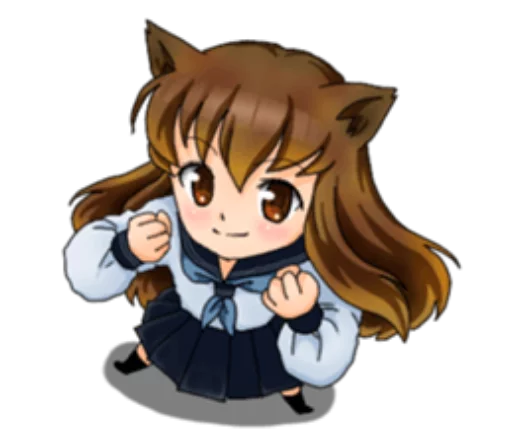 💪 Стикер «Neko Mimi-chan» для Telegram