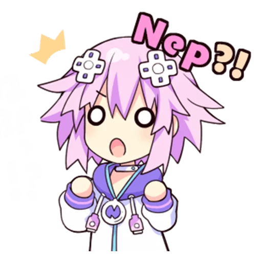 Стикерпак Nep-Nep Stickers &amp;;Neptune&amp;; для Telegram — скачать