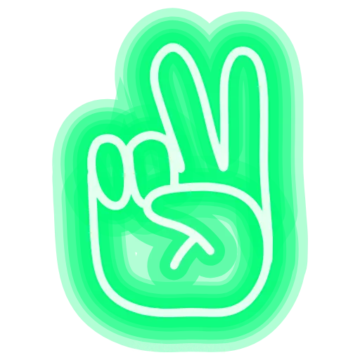 ✌️ Эмодзи «neon emojis» для Telegram