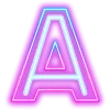 Эмодзи Neon ABC для Telegram — скачать