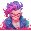 💀 Эмодзи «neon blot» для Telegram