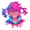 💀 Эмодзи «neon blot» для Telegram