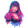 💀 Эмодзи «neon blot» для Telegram