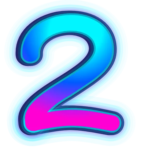 💎 Эмодзи «NeonFont 2» для Telegram
