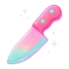 🔪 Эмодзи «Neon Glossy #color #pink #status» для Telegram