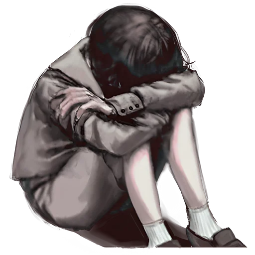😭 Стикер «Несчастный мальчик» для Telegram