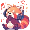 🎧 Эмодзи «Red Pandas» для Telegram