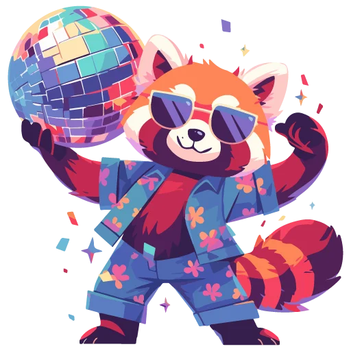 🪩 Стикер «Red pandas» для Telegram