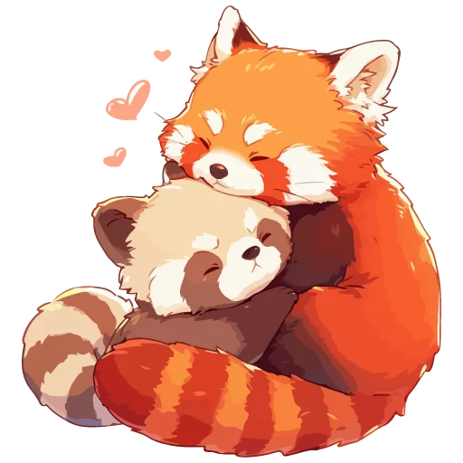🫂 Стикер «Red pandas» для Telegram