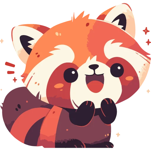 😊 Стикер «Red pandas» для Telegram