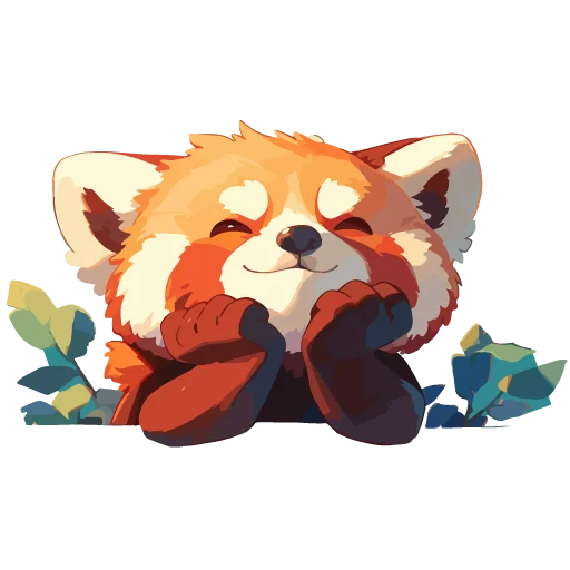 😌 Стикер «Red pandas» для Telegram