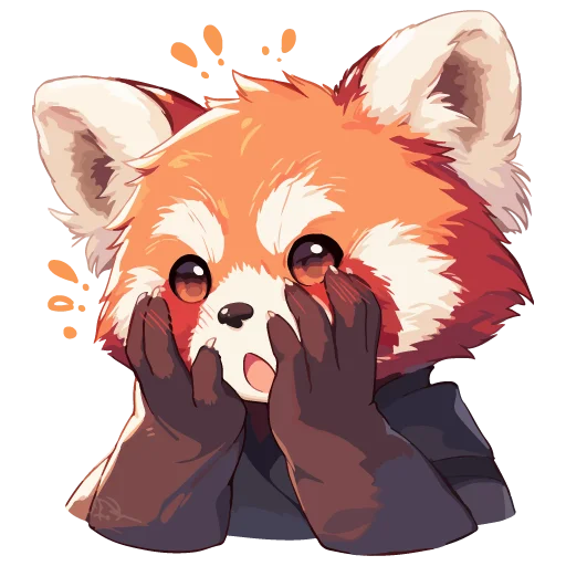 😓 Стикер «Red pandas» для Telegram