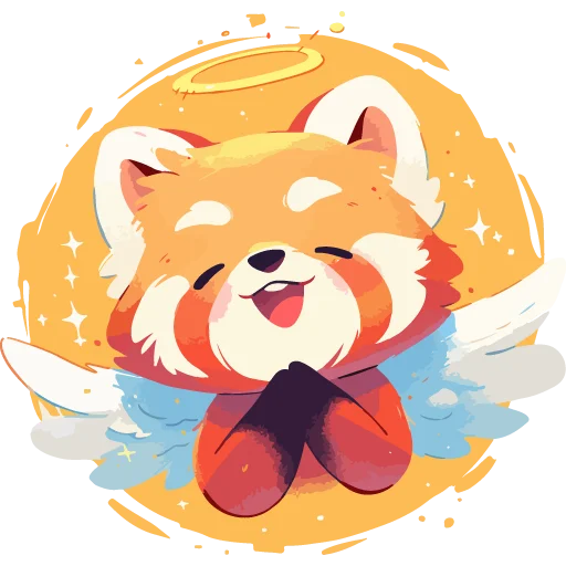 😇 Стикер «Red pandas» для Telegram