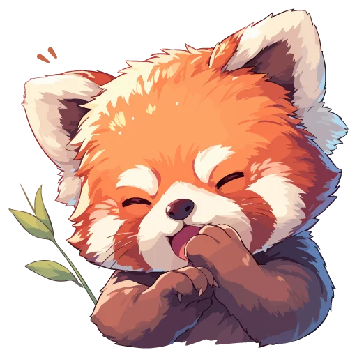 🙃 Стикер «Red pandas» для Telegram