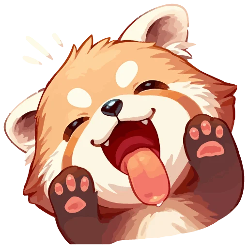 😘 Стикер «Red pandas» для Telegram