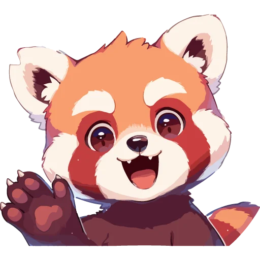 Стикерпак Red pandas для Telegram