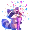 🦝 Эмодзи «С Днём Рождения меня» для Telegram