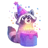 🦝 Эмодзи «С Днём Рождения меня» для Telegram
