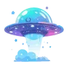 🛸 Эмодзи «neuro blue» для Telegram