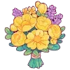 💐 Эмодзи «💐 Набор эмоджи с цветами» для Telegram