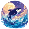 🌊 Эмодзи «Нейро косатки» для Telegram