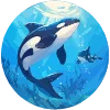 🌊 Эмодзи «Нейро косатки» для Telegram