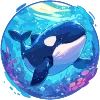 🌊 Эмодзи «Нейро косатки» для Telegram