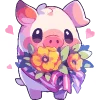 🌷 Эмодзи «Порося» для Telegram