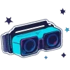 👓 Эмодзи «Neuroretrowave» для Telegram