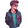 🤵 Эмодзи «Neuroretrowave» для Telegram