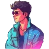 🤵 Эмодзи «Neuroretrowave» для Telegram