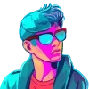 🤵 Эмодзи «Neuroretrowave» для Telegram
