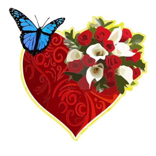 🦋 Эмодзи «Love emoji. Сердечки всякие» для Telegram