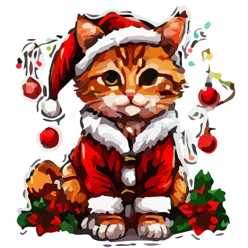 🎄 Эмодзи «НОВОГОДНИЕ КОТЫ» для Telegram