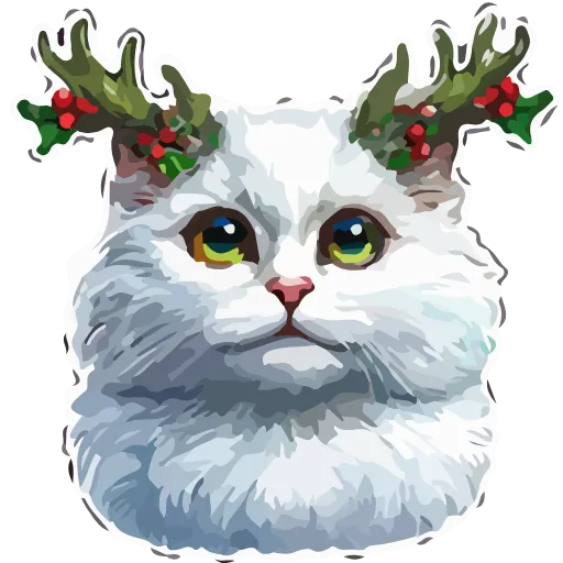 Стикерпак НОВОГОДНИЕ КОТЫ для Telegram