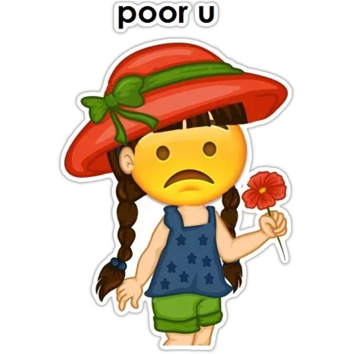 🙁 Стикер «English Girl» для Telegram